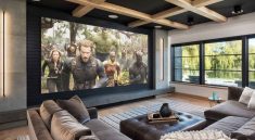 smart tv con sistema de cine en casa